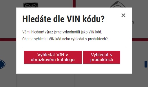hledani dle vin - vyhledávací pole
