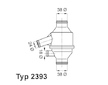 Termostat, chladivo BorgWarner (Wahler) 2393.75