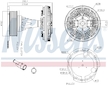 Spojka, větrák chladiče NISSENS 86128