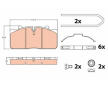 Sada brzdových destiček, kotoučová brzda TRW GDB5069