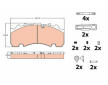 Sada brzdových destiček, kotoučová brzda TRW GDB5091