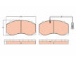 Sada brzdových destiček, kotoučová brzda TRW GDB5070