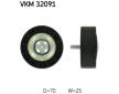 Vratná/vodicí kladka, klínový žebrový řemen SKF VKM 32091