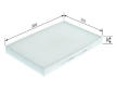 Filtr, vzduch v interiéru BOSCH 1 987 435 004
