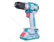 Aku vrtací šroubovák s příklepem, brushless, 20V Li-ion (2x), industrial TOTAL