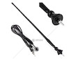 Autoanténa 34cm 5mm adaptér ANT02 AMIO-01049