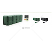 Čtyřdílný plastový kompostér 1600 l, černý MODULE COMPOGREEN