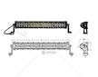 Dálkové LED světlo rampa 40LED 10-30V 24LED, 559mm dálkové+obrysové světlo bílé