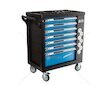 Dílenský vozík, 7 zásuvek, sada nářadí 258 ks - MAR-POL