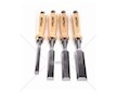 Dláta na dřevo 10-25 mm, dřevěná rukojeť, sada 4 ks - KRAFT&DELE