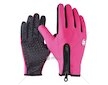 Dotykové sportovní rukavice, růžové, vel. M