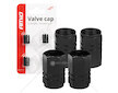 Hliníkové čepičky na ventil černé 4 ks