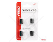 Hliníkové čepičky na ventil černé 4 ks
