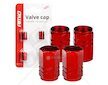 Hliníkové čepičky na ventil červené 4 ks AMiO-02238