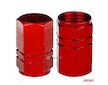 Hliníkové čepičky na ventil červené 4 ks AMiO-02238