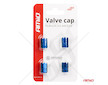 Hliníkové čepičky na ventil modré 4 ks