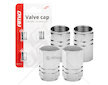 Hliníkové čepičky na ventil stříbrné 4 ks