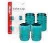 Hliníkové čepičky na ventil zelená 4 ks AMIO-03632