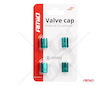 Hliníkové čepičky na ventil zelená 4 ks AMIO-03632