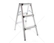 Hliníkové schůdky, 2x3 stupně, skládací, oboustranné - MAR-POL
