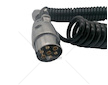 Kabel elektr. 7 propojovací spirálový s koncovkami kov 5m