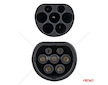 Kabel s konektorem pro nabíjení elektrických vozidel Type2-Type2 3P 11 kW 5 m AMIO-04971