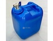 Kanystr na vodu 10L modrý s horním kohoutem na vodu v nalévacím hrdle - nízký