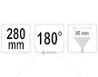Kleště na ohýbání plechu 280 mm 180° rovné YATO