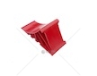 Klín pod kola L=255mm, barva - červená, max zatížení 1,6T