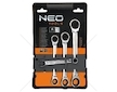 KLUCZE OCZKOWE Z GRZECHOTKA 8-19MM, 4 EL NEO NEO09-070