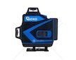 Křížový laser 360°, samonivelační, 4D, zelený, 2x Li-ion, pouzdro, příslušenství - GEKO