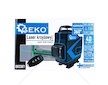 Křížový laser 360°, samonivelační, 4D, zelený, 2x Li-ion, pouzdro, příslušenství - GEKO
