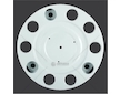 Kryt kola 10 otvorů bílý plný  DB-105210