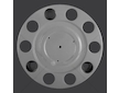 Kryt kola 10 otvorů šedý plný DB-105220