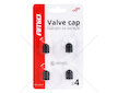 Krytky ventilů, černé 4 ks