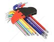 L-klíče TORX, sada 9 ks, T10-T50, 125 mm BJC