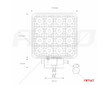 LED pracovní světlo 16x LED AWL05 EMC 108x108 48W FLAT 9-60V