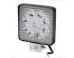 LED pracovní světlo 9W, 10-30V, 9x1W, 109x109x25mm hliníkový obal