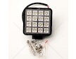LED pracovní světlomet 16LED 16W čtverec 12/24V s vypínačem