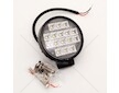 LED pracovní světlomet 16LED 16W kulatý 12/24V s vypínačem