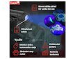 LED svítilna 400 lm, 800 mAh, UV světlo, laserové ukazovátko, magnet - TVARDY