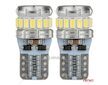 LED žárovky CANBUS T10 W5W 16SMD 2SMD 3014 3030 Bílé 12V 24V AMiO-04260