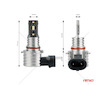 LED žárovky hlavního svícení HB3 9005/HIR1 9011/H10 H-mini Series AMiO-03334