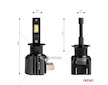 LED žárovky X4-series AVIATOR H3 6500K max 44W AMIO-03762