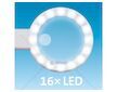Lupa se světlem zvětšení 6× a 12×, USB nabíjení EXTOL LIGHT