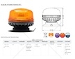 Maják oranžový TruckLED 12-24V 36LED Nízký na magnet 120 záblesků za 1 min