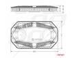 Mini světelná lišta LED WLB78 magnetický 293x171mm R65 R10 48LED 12/24V IP56 AMIO-02920