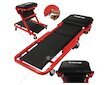 Montážní pojízdné lehátko, stolička 2v1 černo-červené MAR-POL
