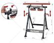 Multifunkční koza 4v1 s podavači, nosnost 200 kg, výška 83–127 cm – FORTUM