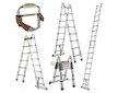 Multifunkční teleskopický žebřík 5m, 150kg, hliníkový GEKO